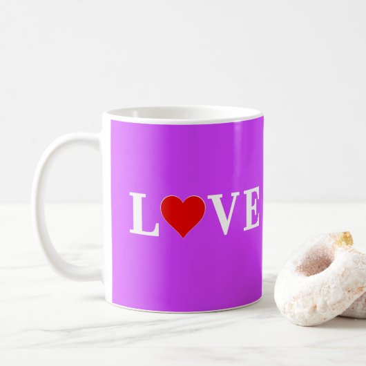 Mug AMOUR pourpre (Avec donut)