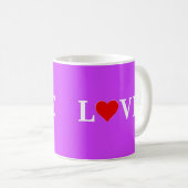 Mug AMOUR pourpre (Devant droit)
