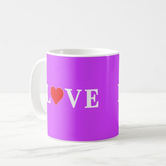 Mug AMOUR pourpre (Devant gauche)