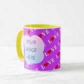 Mug AMOUR pourpre (Devant gauche)