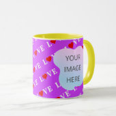 Mug AMOUR pourpre (Devant droit)