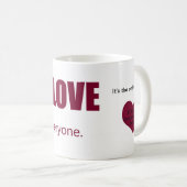 Mug Amour pur - choisit chacun - conception seule (Devant droit)