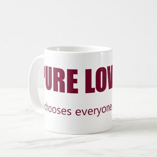 Mug Amour pur - choisit chacun - conception seule (Devant gauche)
