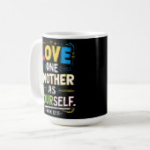 Mug Amour radiant : Embrassez les autres comme vous ch (Devant gauche)