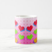 Mug Amour Rétro Love Rose Hearts Motif (Centre)