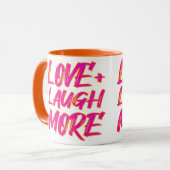 Mug amour + rire plus (Devant gauche)