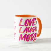 Mug amour + rire plus (Devant droit)