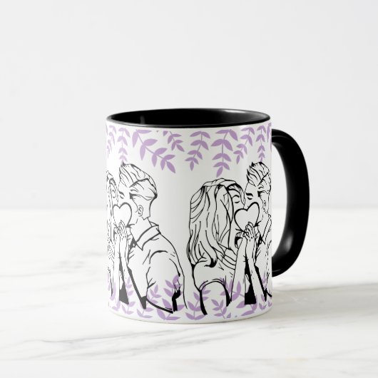 Mug Amour romantique & Relation Moments de coeur (Devant droit)