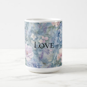 Mug Amour romantique rose violet floral