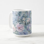 Mug Amour romantique rose violet floral (Devant gauche)