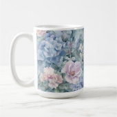 Mug Amour romantique rose violet floral (Gauche)