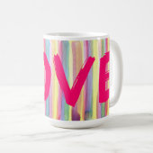 Mug AMOUR rose chaud (Devant droit)