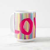 Mug AMOUR rose chaud (Devant gauche)