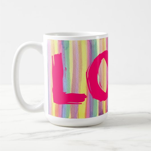 Mug AMOUR rose chaud (Gauche)