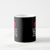Mug Amour rouge blanc noir du papa I de coeur comment (Centre)
