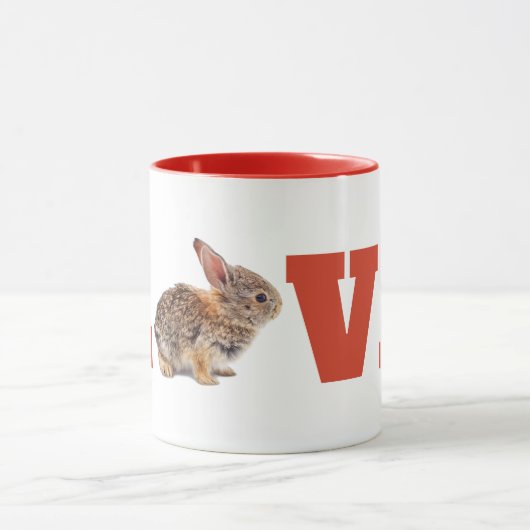 Mug Amour rouge de lapin (Centre)