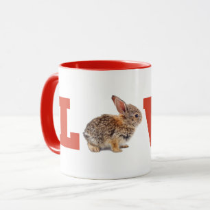 Mug Amour rouge de lapin