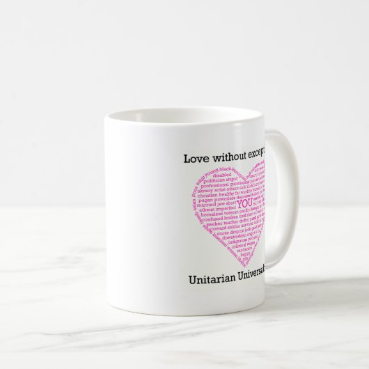 Mug Amour sans exceptions (Devant droit)