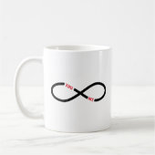 Mug amour, signe d'infini vous et moi interminables (Gauche)