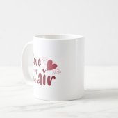 Mug Amour Simple Charmant Douce Main Volant Cœur (Devant gauche)
