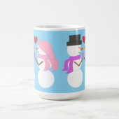 Mug Amour & Snowpeople : Bleu clair (Centre)