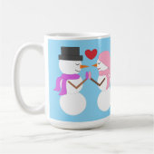 Mug Amour & Snowpeople : Bleu clair (Gauche)