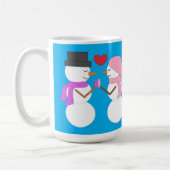 Mug Amour & Snowpeople : Vert bleu (Gauche)