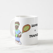 Mug Amour = Tennis (Devant gauche)
