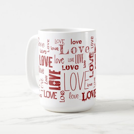 Mug AMOUR ! Typographie (Devant gauche)