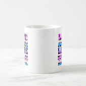 Mug Amour Typographie Langues Multiples Cœurs Rose (Centre)