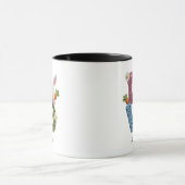 Mug Amour Typographie Lapin de Pâques Crochet Nom (Centre)