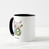 Mug Amour Typographie Lapin de Pâques Crochet Nom (Devant gauche)