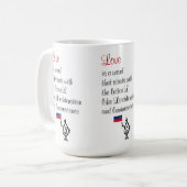 Mug Amour, un poème drôle pour votre Saint Valentin (Devant gauche)