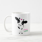 Mug Amour végétalien - vache à bébé - trayant les (Gauche)