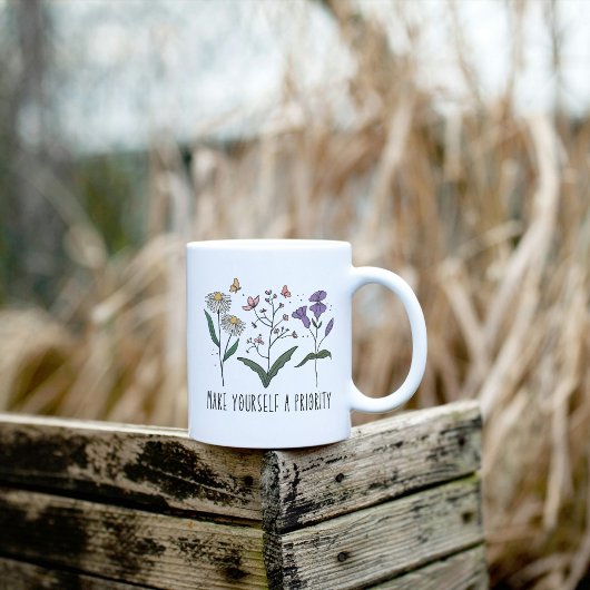 Mug Amour vintage Fleur sauvage