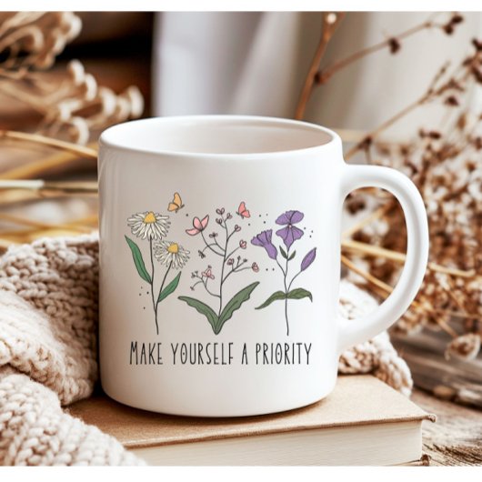 Mug Amour vintage Fleur sauvage
