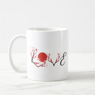 Mug Amour Zen : Coucher de soleil sur les cerisiers ja
