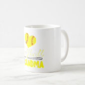 Mug amoureuse de baseball de petite-mère de softball (Devant droit)