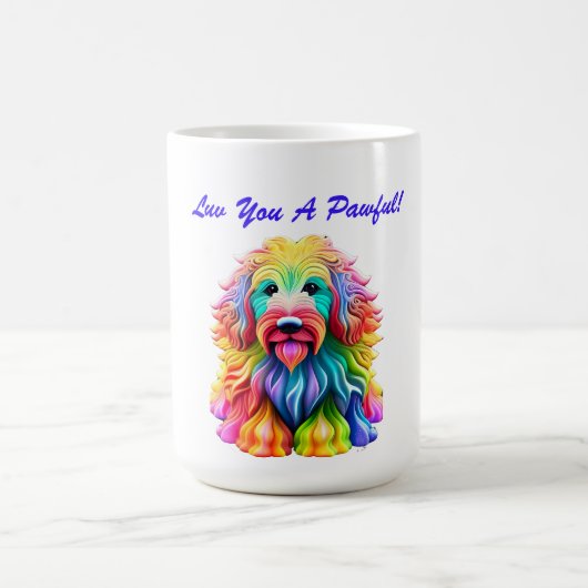 Mug Amoureux Coloré des Chiens (Centre)