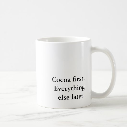 Mug Amoureux de cacao drôle Noël Introduction (Droite)