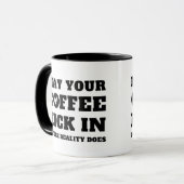 Mug Amoureux de café noir et blanc amusant (Devant gauche)