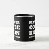 Mug Amoureux de café noir et blanc amusant (Centre)
