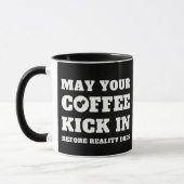 Mug Amoureux de café noir et blanc amusant (Gauche)