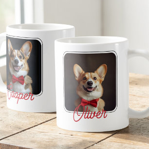 Mug Amoureux de Chien à Deux Photos Saint Valentin Min