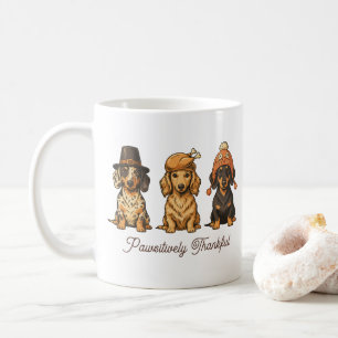 Mug Amoureux de chien teckel Thanksgiving drôle d'auto