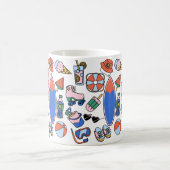 Mug amoureux de la plage estivale (Centre)