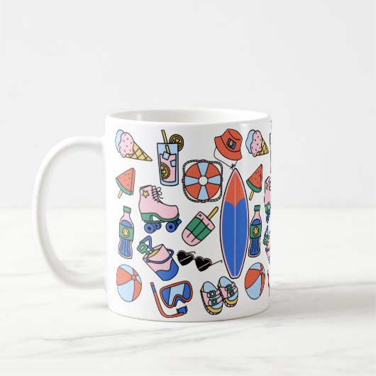 Mug amoureux de la plage estivale (Gauche)