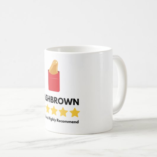 Mug amoureux de la restauration rapide brun (Devant droit)