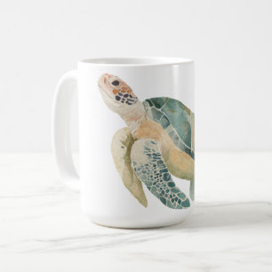 Mug Amoureux de la vie marine Tortue de mer Art à l'aq