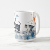 Mug Amoureux de les chats artistiques - Chats Abst (Devant droit)